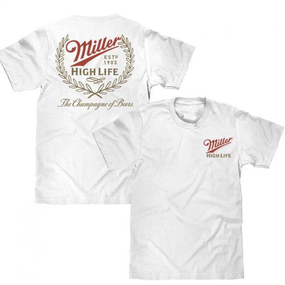 Miller High Life EST 1903 The Champagne of Beers Gift T-shirt - Picture 1 of 1